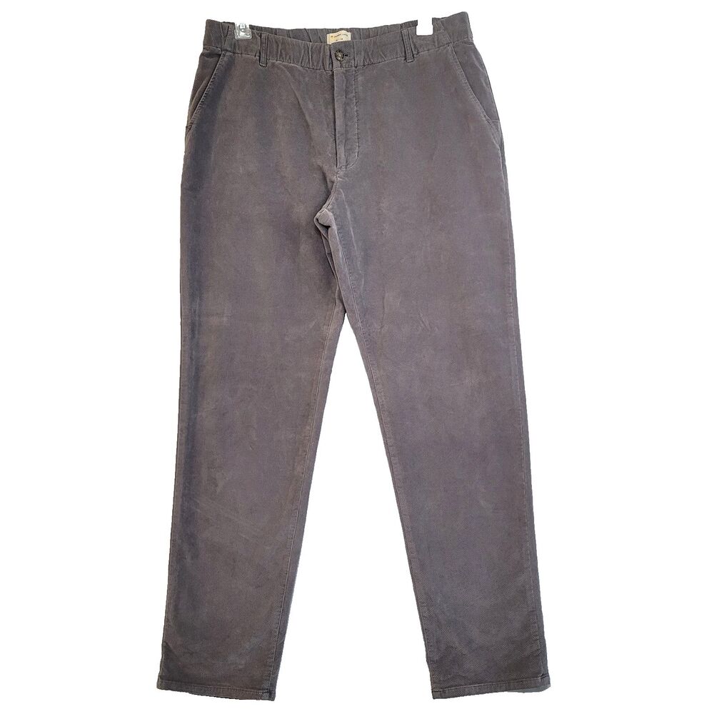 Marine Layer Saturday Moleskin Chino Pants Mens Small Gray Size XL 34" x 33"